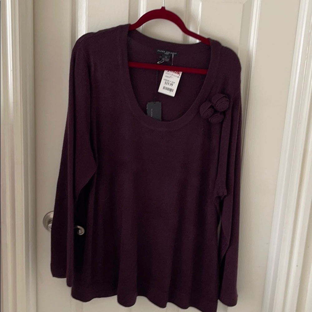 Long sleeve purple sweater